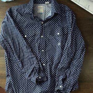 Roper Navy Polka Dot Kids Polo